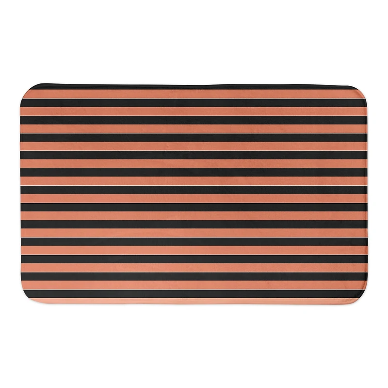 Halloween Stripes 34" x 21" Bath Mat