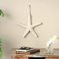 12.5" Handmade Wrapped Jute Starfish Hanging Wall Décor