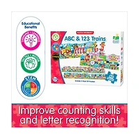 Puzzle Doubles! - ABC & 123 Trains: 60 Pcs
