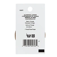 LaMode 2" Brown Wood 4-Hole Button