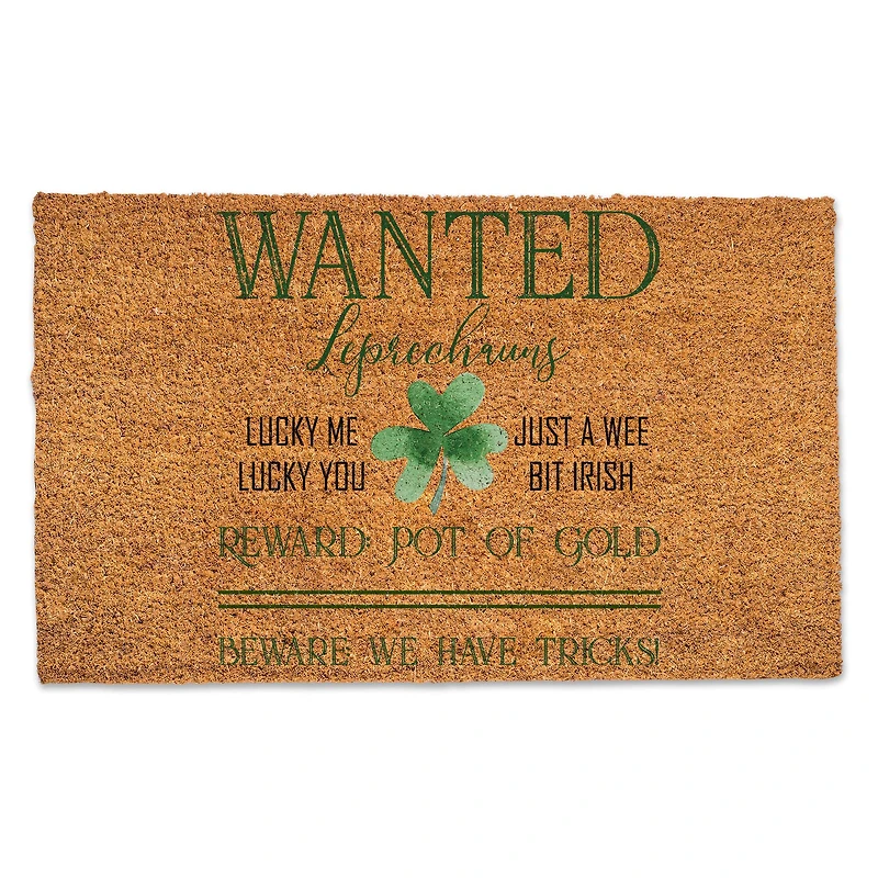 Leprechauns Wanted 30" x 18" Door Mat