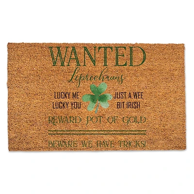 Leprechauns Wanted 30" x 18" Door Mat