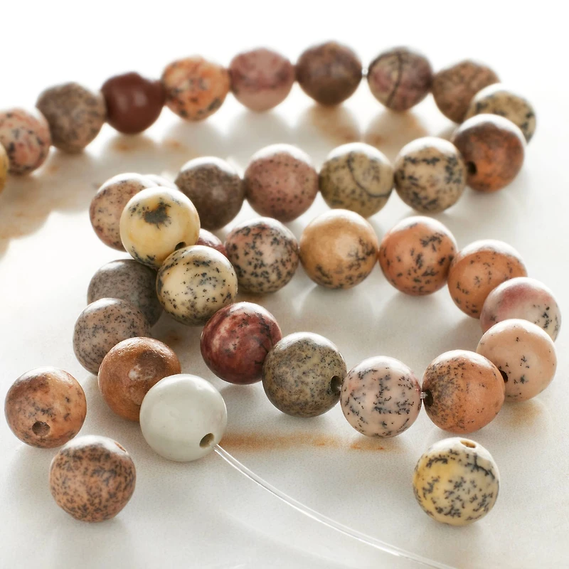 12 Pack: Artistic Jasper Round Beads, 6mm by Bead Landing™