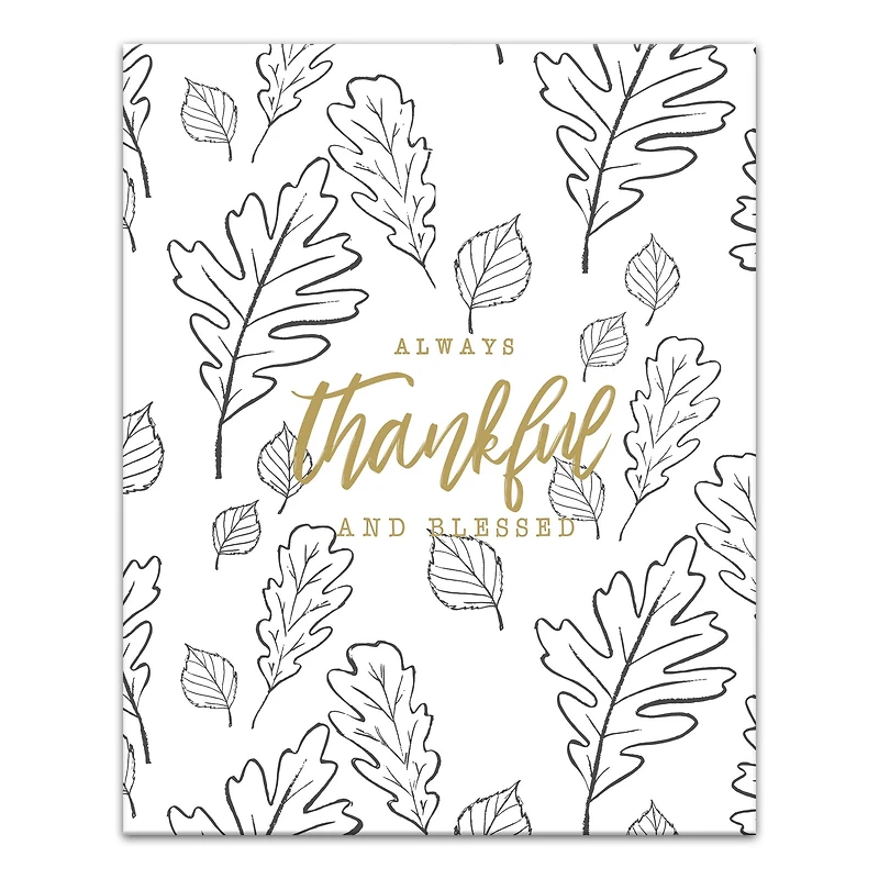 Always Thankful & Blessed Canvas Wall Art