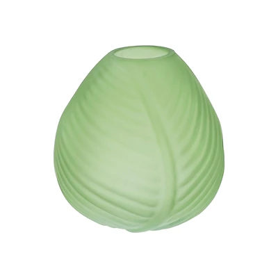 4.7" Glass Tabletop Leaf Vase by Ashland