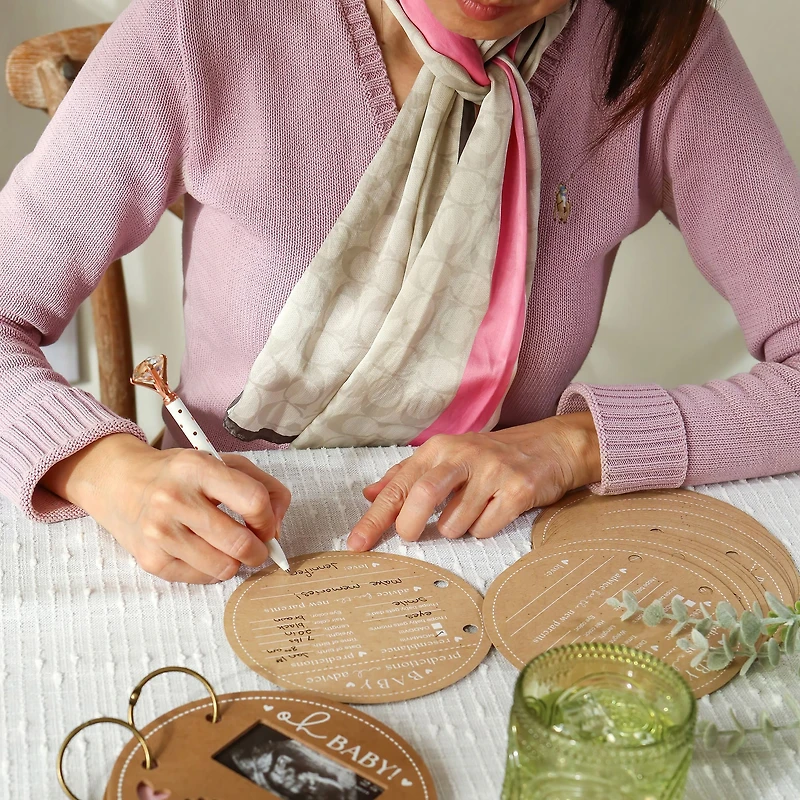 Kate Aspen® Kraft Circle Baby Shower Keepsake Book