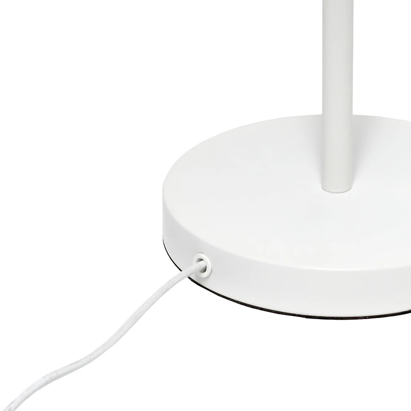 Lalia Home 24" White Matte 1 Light Beacon Table  Lamp with Clear Glass Shade