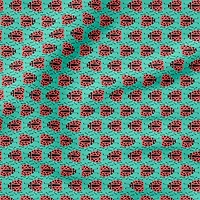 Fabric Editions Turquoise Ladybug Cotton Fabric