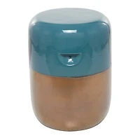 Blue Stoneware Contemporary Accent table 13" x 13" x 18"