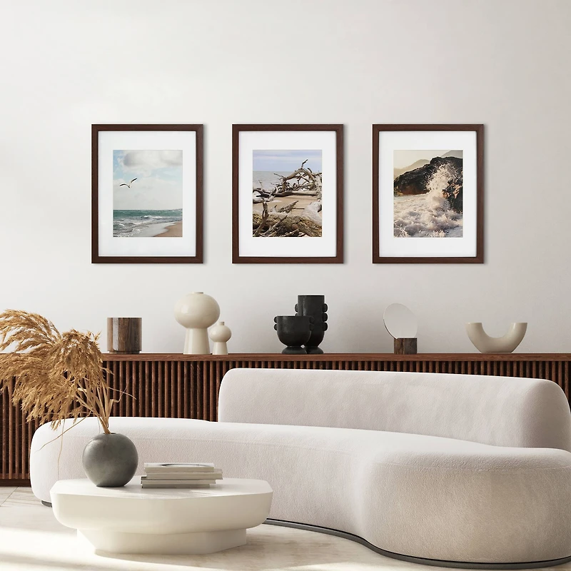 3 Pack Gallery™ 8" x 10" Brown Frame with Mat by Studio Décor®