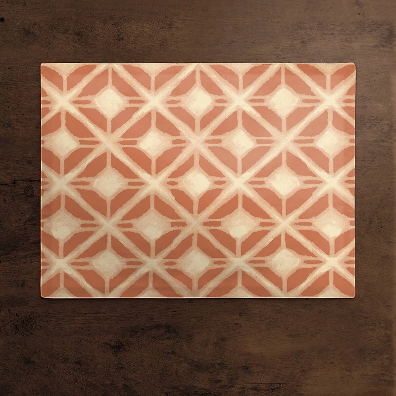 Terracotta Ikat 18" x 14" Cotton Twill Placemat