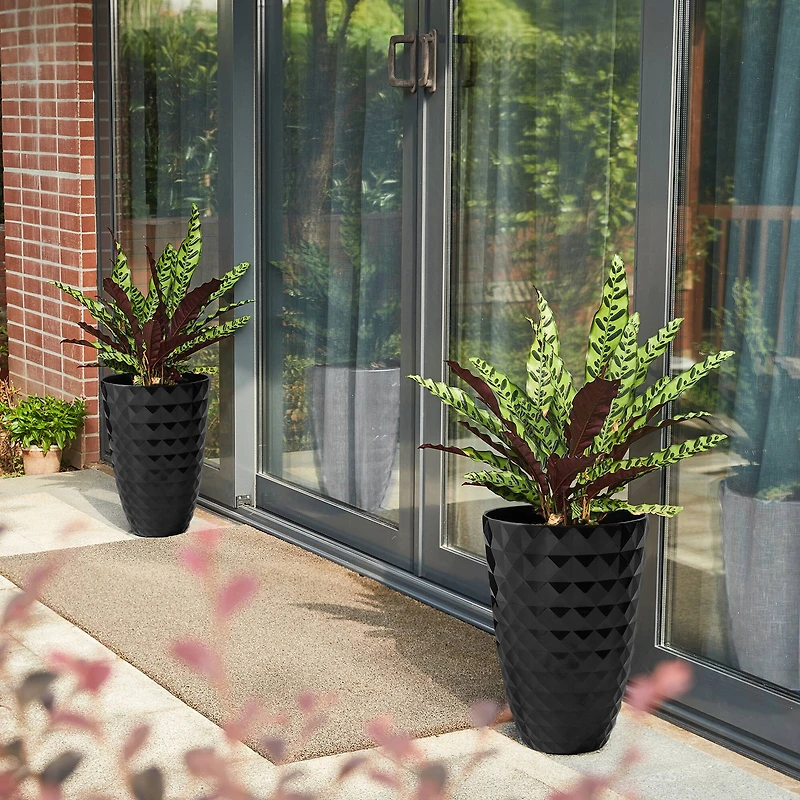 Glitzhome® 19.7" Eco-Friendly Oversized Faux Ceramic Pot Planters