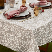 Stone  Floral Print Outdoor Tablecloth, 60" x 84"