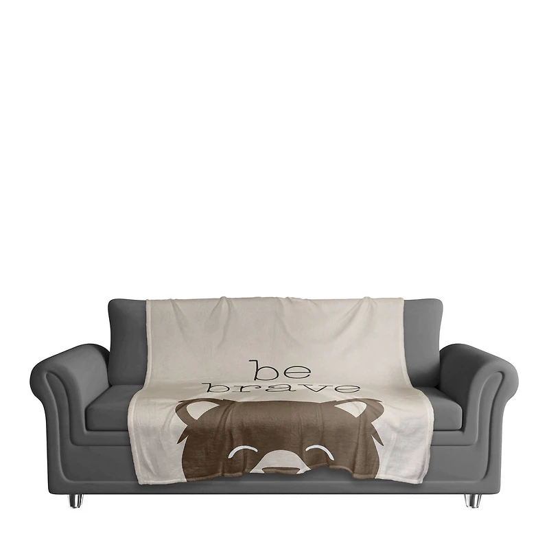 50" x 60" Be Brave Bear Coral Fleece Blanket