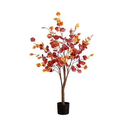 4ft. Pre-Lit LED Autumn Eucalyptus Artificial Fall Tree