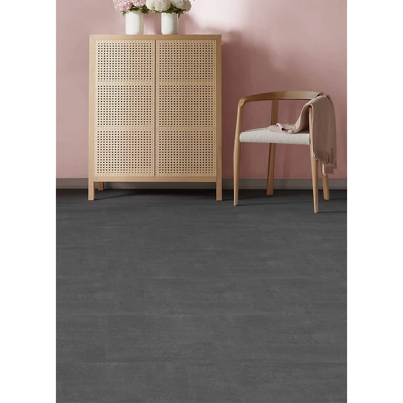 FloorPops Quarry Dark Gray Peel & Stick Floor Tiles