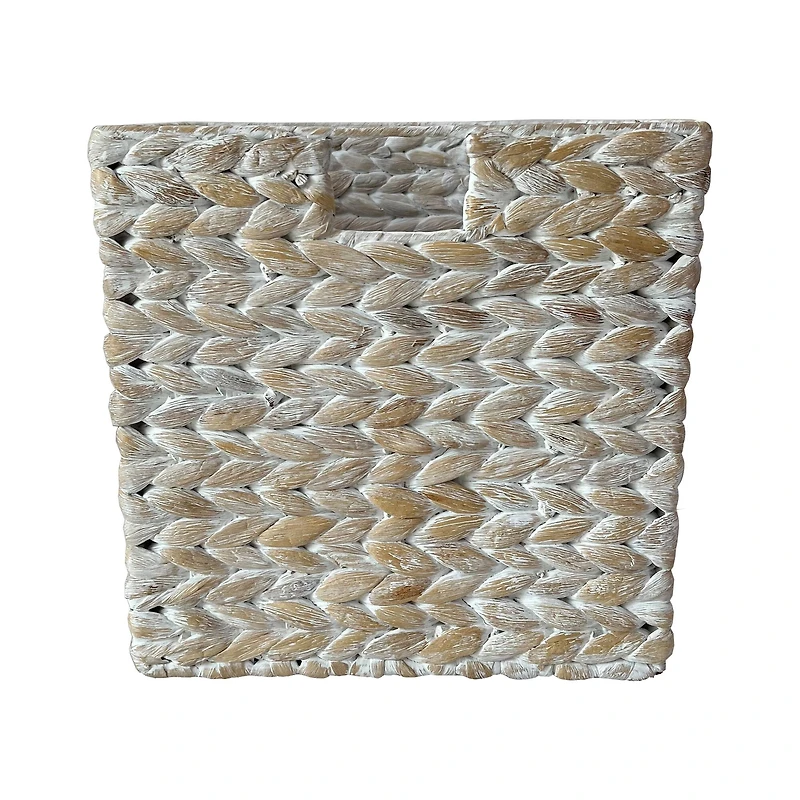 Small Whitewashed Cube Basket by Ashland®