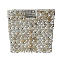 Small Whitewashed Cube Basket by Ashland®