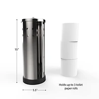 Hastings Home Chrome Toilet Paper Holder Canister