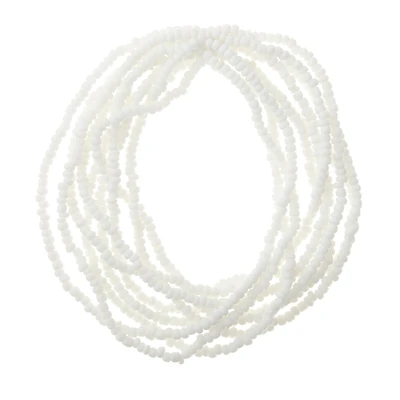 12 Pack: White Glass Rondelle Seed Beads, 6/0 by Bead Landing™