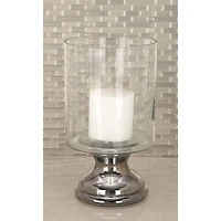 14" Clear Glass Traditional Candle Holder