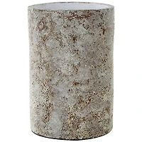 12" Brown Ceramic Wide Textured Vase