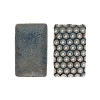 Hello Honey® 8" Blue & White Rectangle Stoneware Plate Set