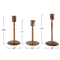 Hello Honey® Traditional Copper Taper Candleholder Set