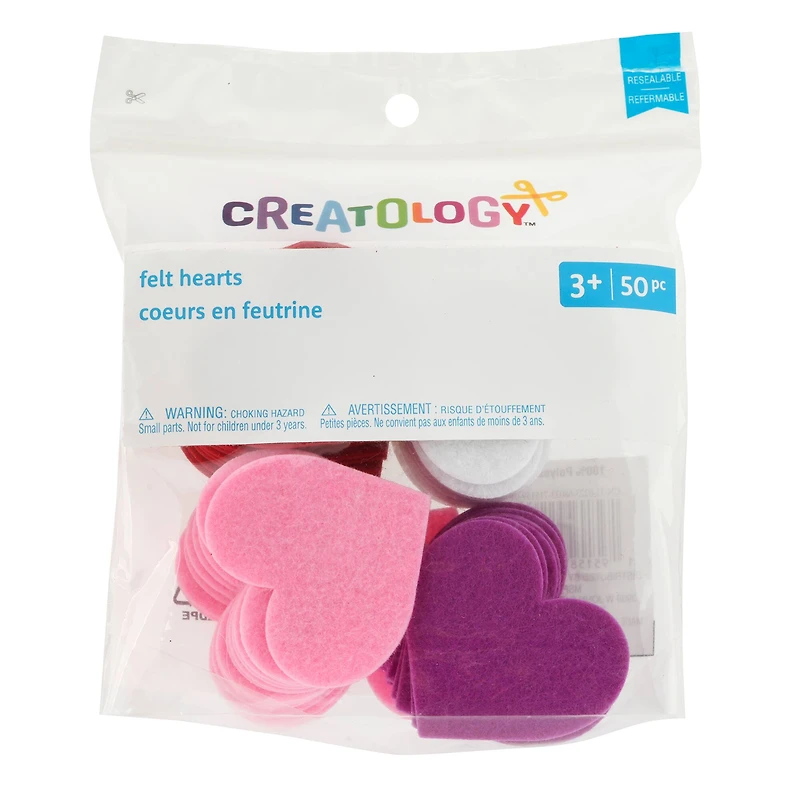 Felt Hearts Scrap Pack, 50ct. by Creatology™
