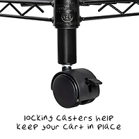 Honey Can Do Black Media Cart