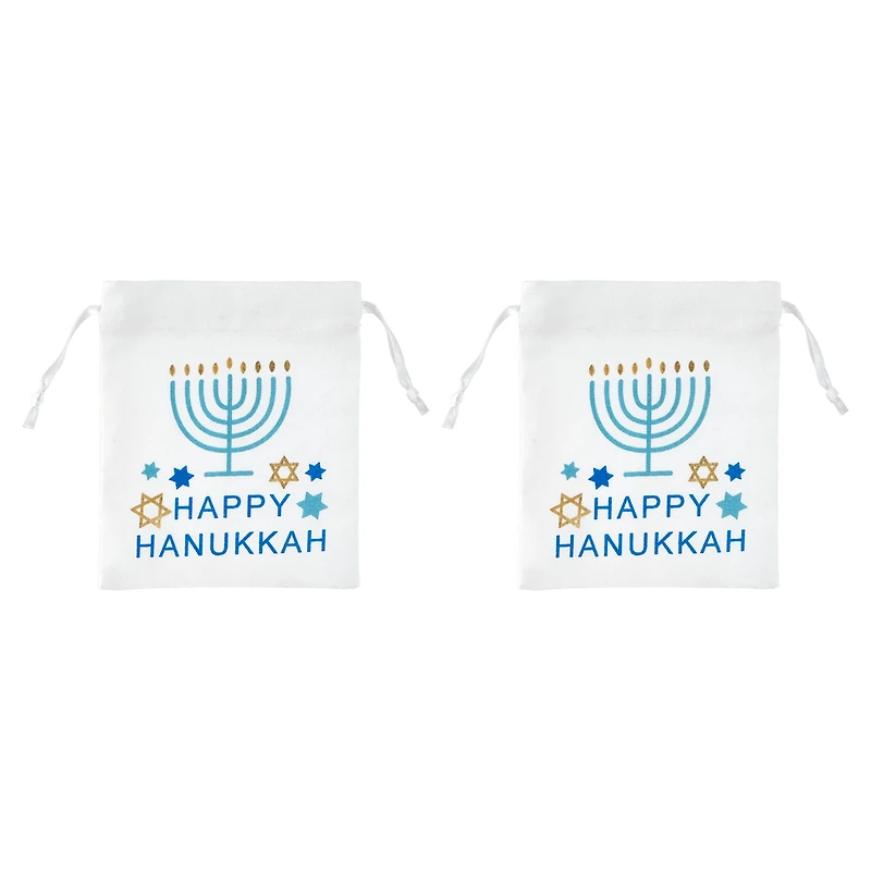 Happy Hanukkah Fabric Bags, 2ct. by Ashland®