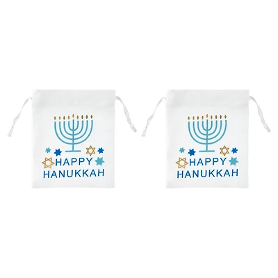 Happy Hanukkah Fabric Bags, 2ct. by Ashland®