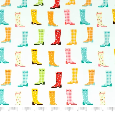 SINGER Colorful Boots Cotton Fabric