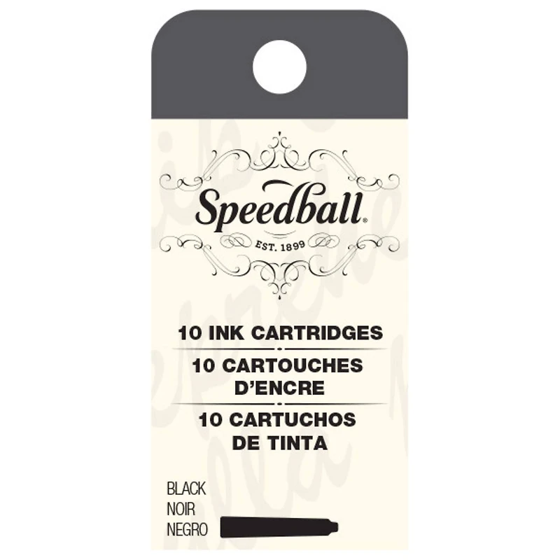 Speedball® Black Calligraphy Fountain Pen Ink Cartridges, 10ct.