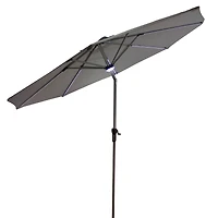 9ft. Solar Lighted Outdoor Patio Market Umbrella