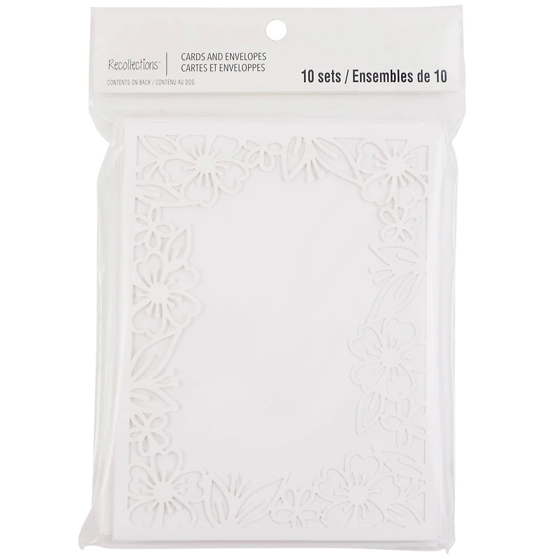 Floral Border Cards & Envelopes by Recollections™, 4.25" x 5.5"