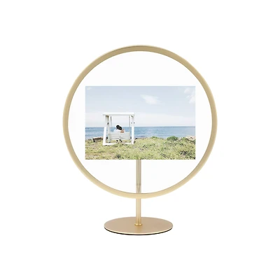 Umbra Matte Brass Infinity Round 4" X 6" Picture Frame