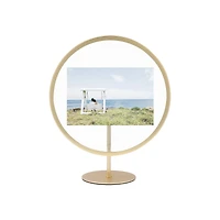 Umbra Matte Brass Infinity Round 4" X 6" Picture Frame