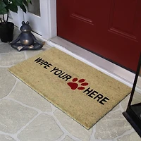 Paw Print Wipe Your Paw Here Doormat