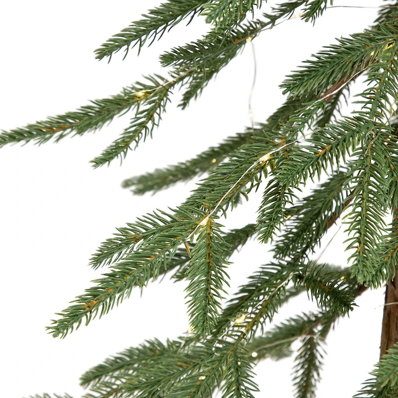 4ft. Pre-Lit Alpine Artificial Christmas Tree, Clear LED Lights