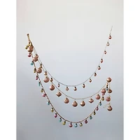 Hello Honey® 6ft. Pink & Gold Marbled Mercury Glass Ornament Garland