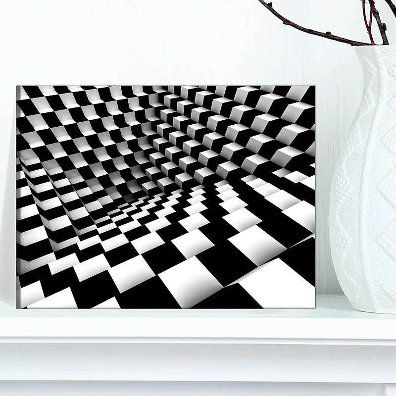 Designart - Optical Black and White Pattern