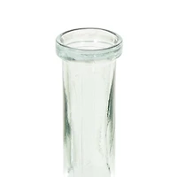 Teal Recycled Glass Handmade Tall Ombre Floor Vase