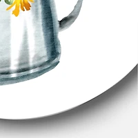 Designart - Roses Peonies & Marigolds In Garden Watering Can