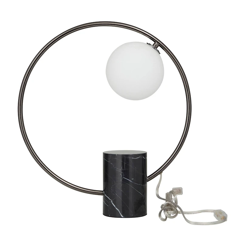 17.5" Marble Contemporary Abstract Accent Lamp