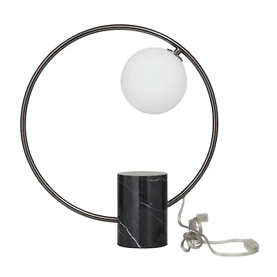 17.5" Marble Contemporary Abstract Accent Lamp