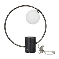 17.5" Marble Contemporary Abstract Accent Lamp