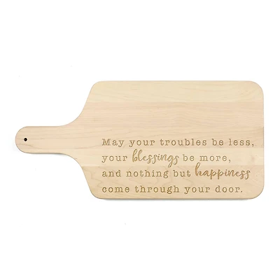 8" x 17" Blessings Be More Maple Paddle Cutting Board