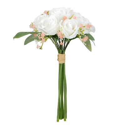 11" Cream Rose & Pink Blossom Mix Bouquet by Ashland®