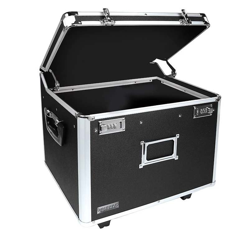 Vaultz Black Locking Mobile File Chest